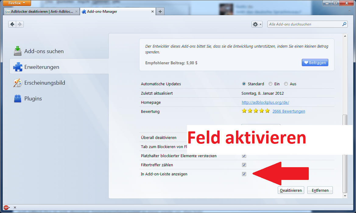 adblocker firefox ausschalten